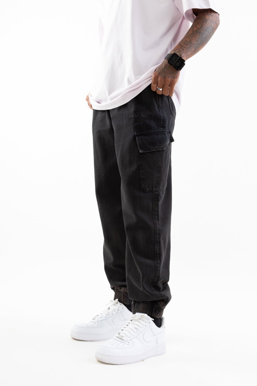 Low Key Royalty // Denim Cargo Joggers - Urban Monkey® - UM24A_DE_001_S