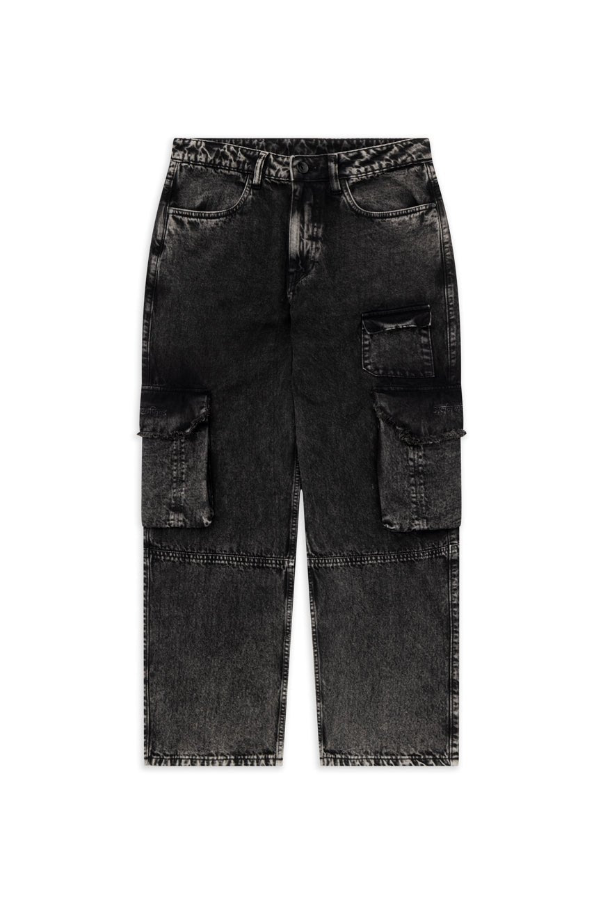 Machine Denim Cargo Pants_Royal Enfield x Urban Monkey - Urban Monkey® - UM24A_RE_DE1_XS
