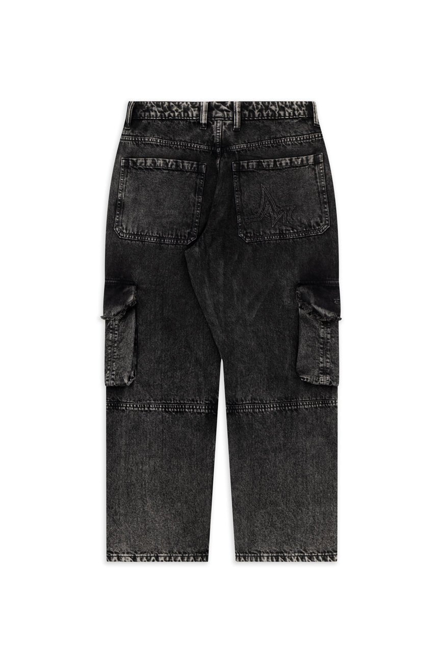 Machine Denim Cargo Pants_Royal Enfield x Urban Monkey - Urban Monkey® - UM24A_RE_DE1_XS