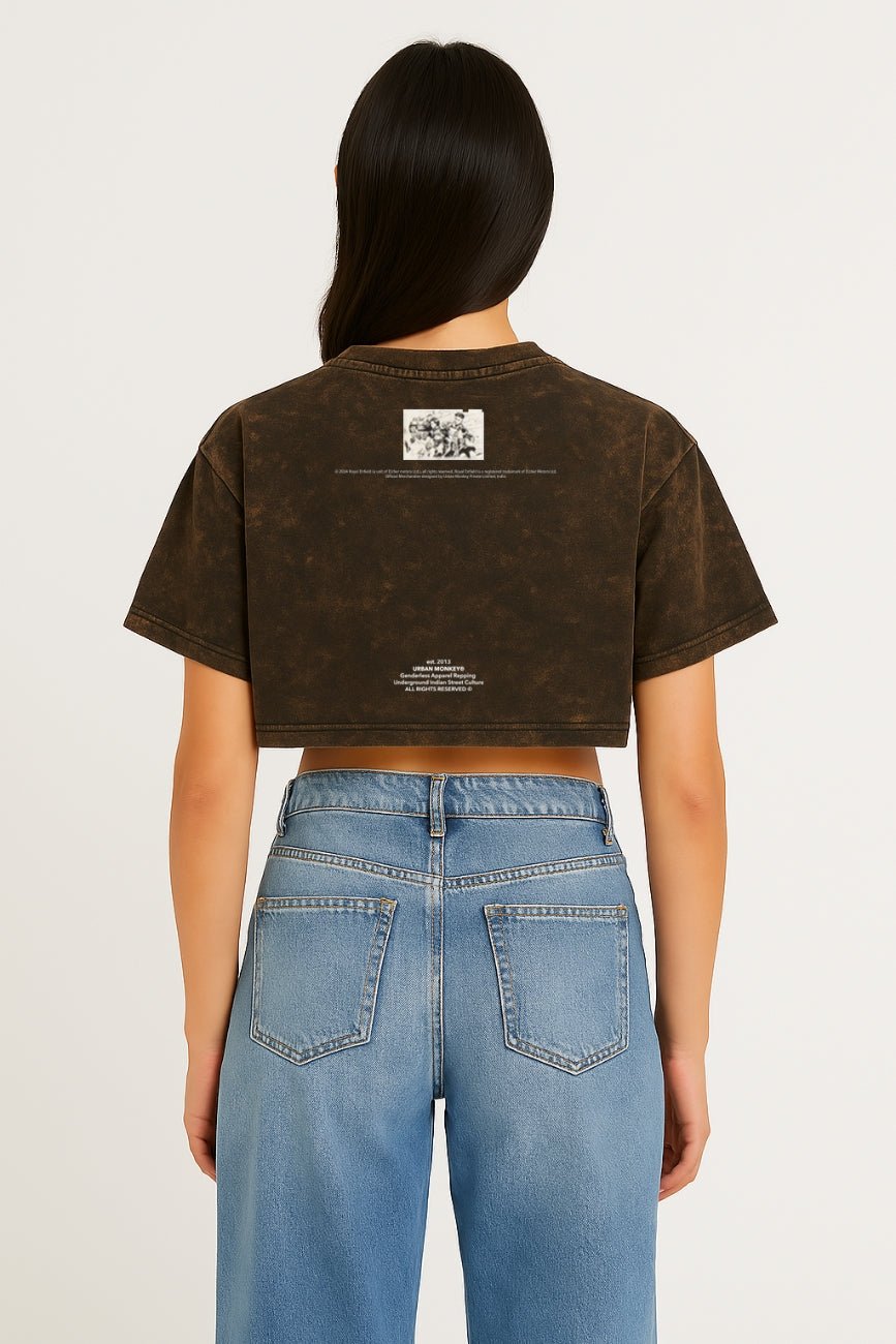 Made Like A Gun Cropped Tee 001_Royal Enfield x Urban Monkey - Urban Monkey® - UM24A_RE_CT5_XS