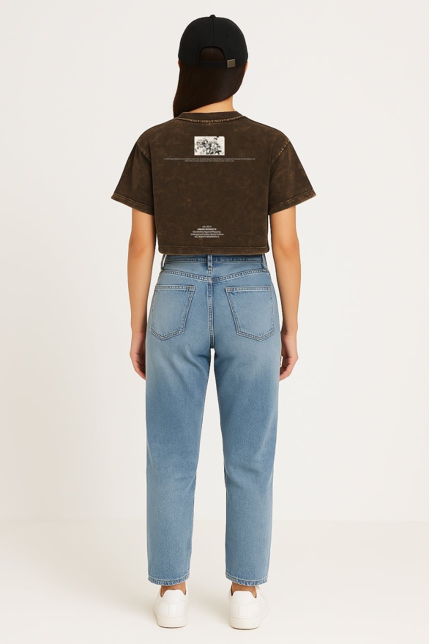 Made Like A Gun Cropped Tee 001_Royal Enfield x Urban Monkey - Urban Monkey® - UM24A_RE_CT5_XS