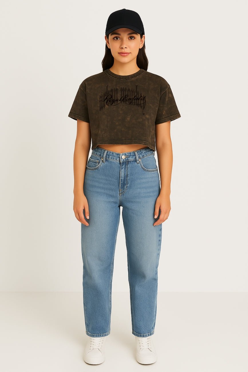 Made Like A Gun Cropped Tee 001_Royal Enfield x Urban Monkey - Urban Monkey® - UM24A_RE_CT5_XS