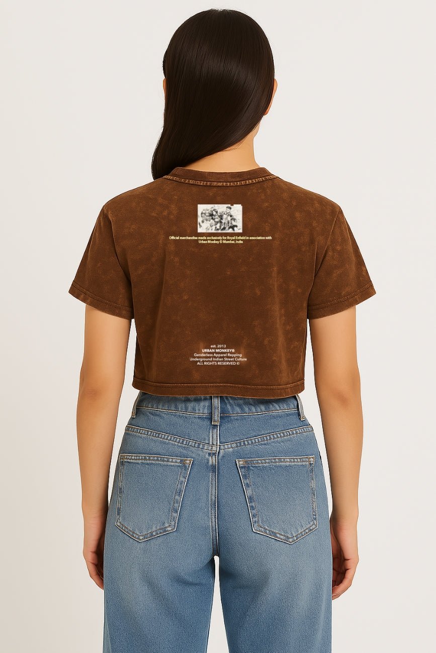Made Like A Gun Cropped Tee 002_Royal Enfield x Urban Monkey - Urban Monkey® - UM24A_RE_CT4_XS