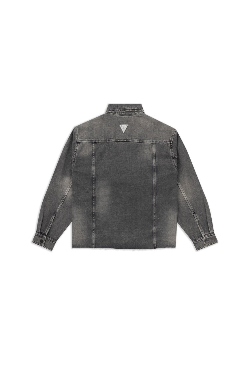 Novocaine // Frayed Hem Denim Jacket - Urban Monkey® - UM24A_DE_002_S