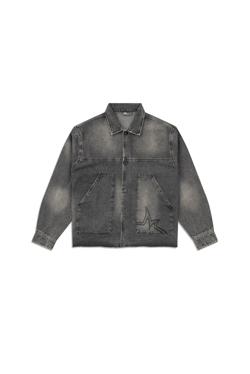 Novocaine // Frayed Hem Denim Jacket - Urban Monkey® - UM24A_DE_002_S