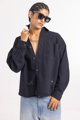 Old Money // Casual Ripped Shacket - Urban Monkey® - UM24A_DE_005_S