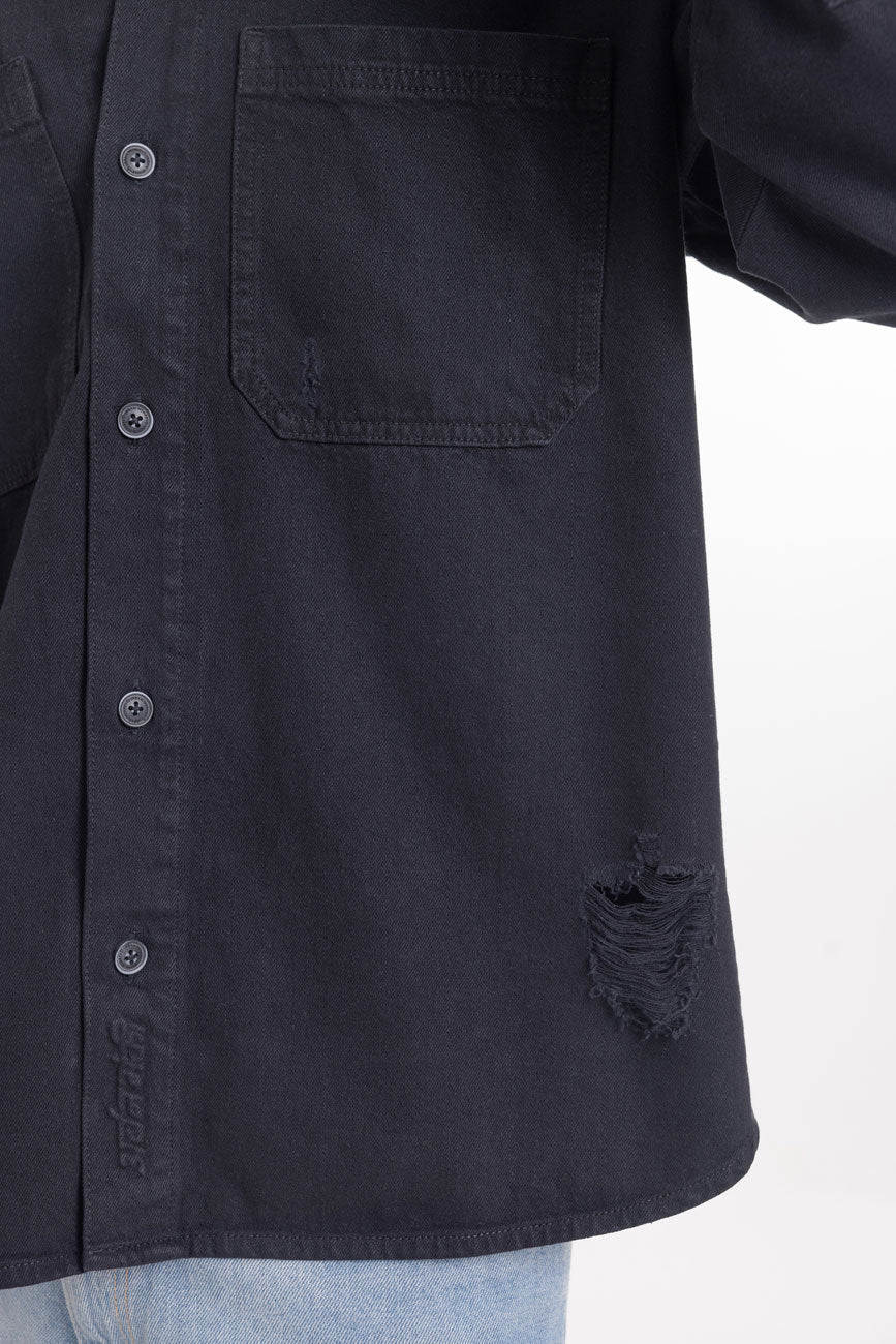 Old Money // Casual Ripped Shacket - Urban Monkey® - UM24A_DE_005_S