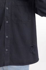 Old Money // Casual Ripped Shacket - Urban Monkey® - UM24A_DE_005_S