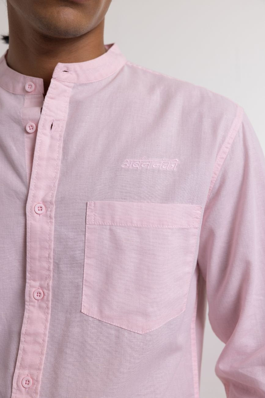 Linen Shirt // Baby Pink - Urban Monkey® - UM24A_SH_P002_S