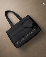 Puffer Shoulder Bag // Black On Black
