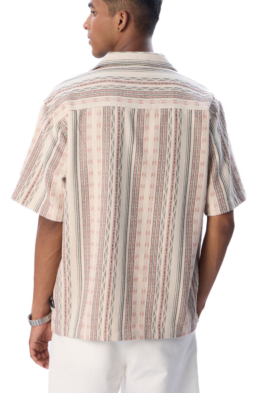 Retro Stripe Resort Shirt - Urban Monkey® - 25SHLF11_MCW_S