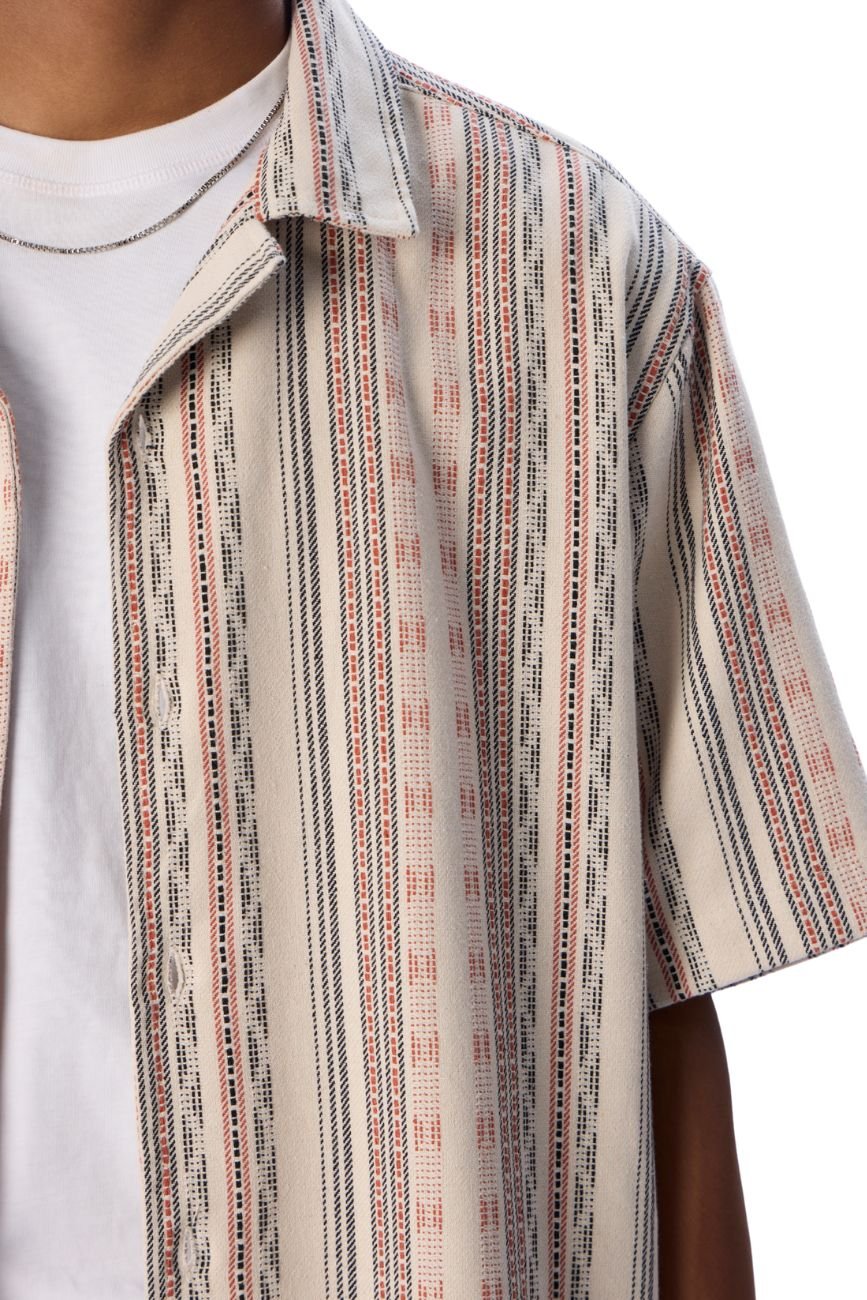 Retro Stripe Resort Shirt - Urban Monkey® - 25SHLF11_MCW_S