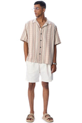 Retro Stripe Resort Shirt - Urban Monkey® - 25SHLF11_MCW_S