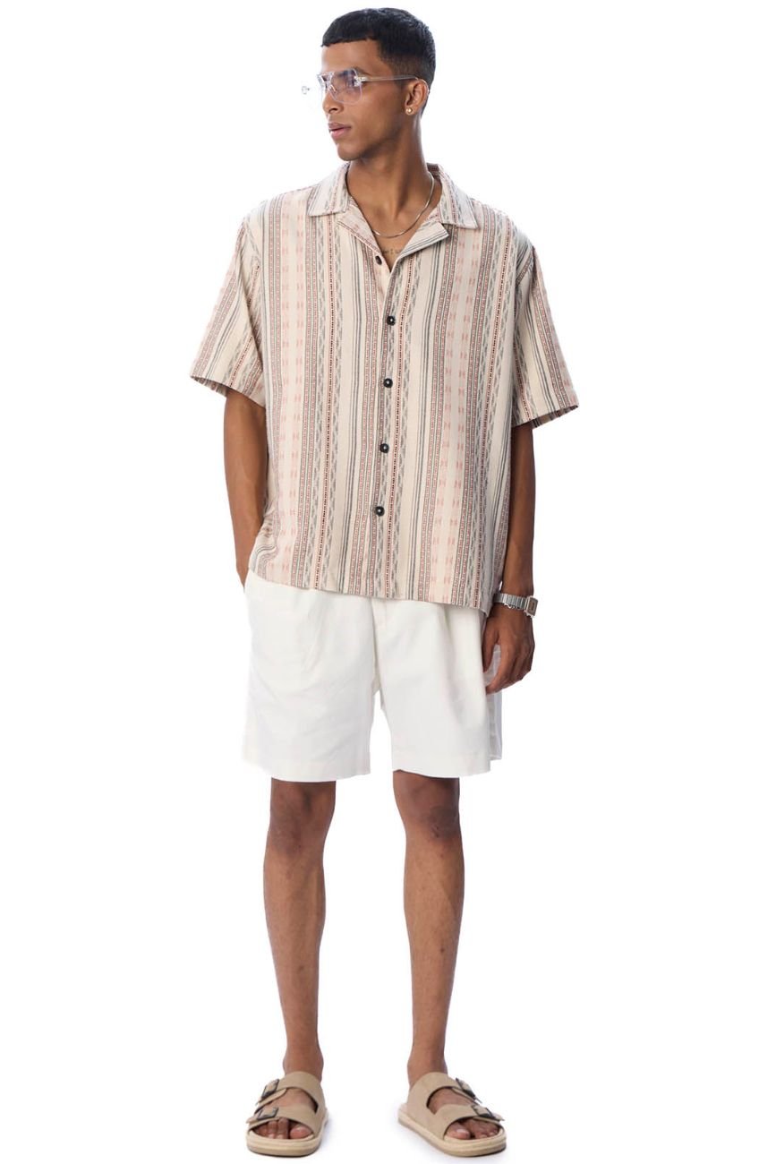 Retro Stripe Resort Shirt - Urban Monkey® - 25SHLF11_MCW_S