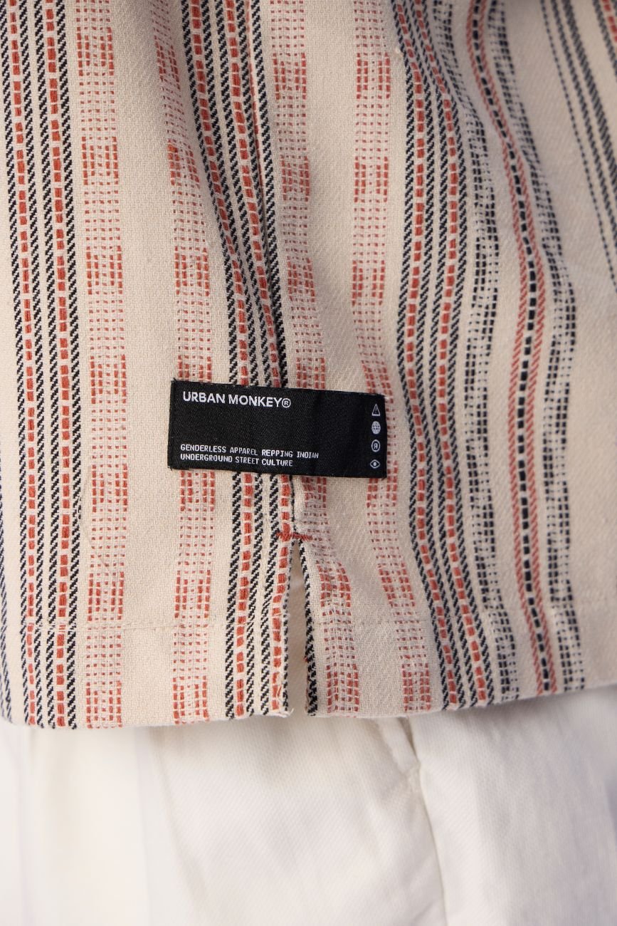 Retro Stripe Resort Shirt - Urban Monkey® - 25SHLF11_MCW_S