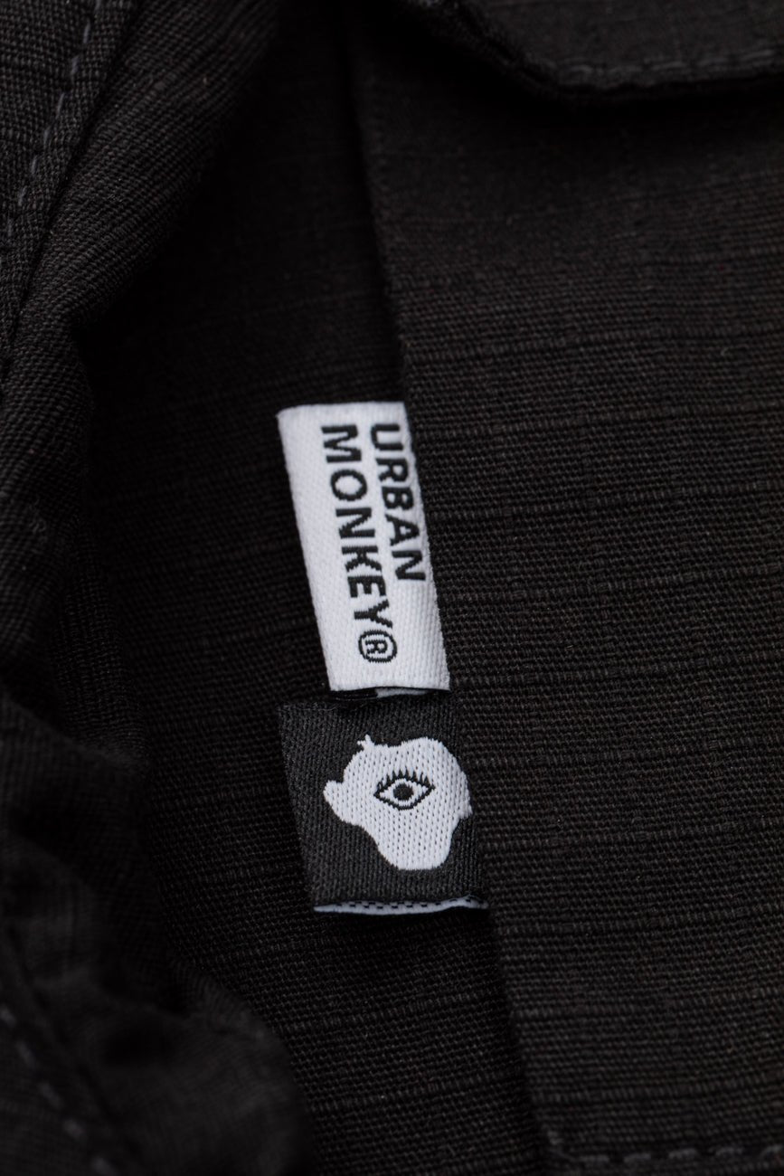 Ripstop Shacket // Black - Urban Monkey® - UM23A_SH_002A_XS