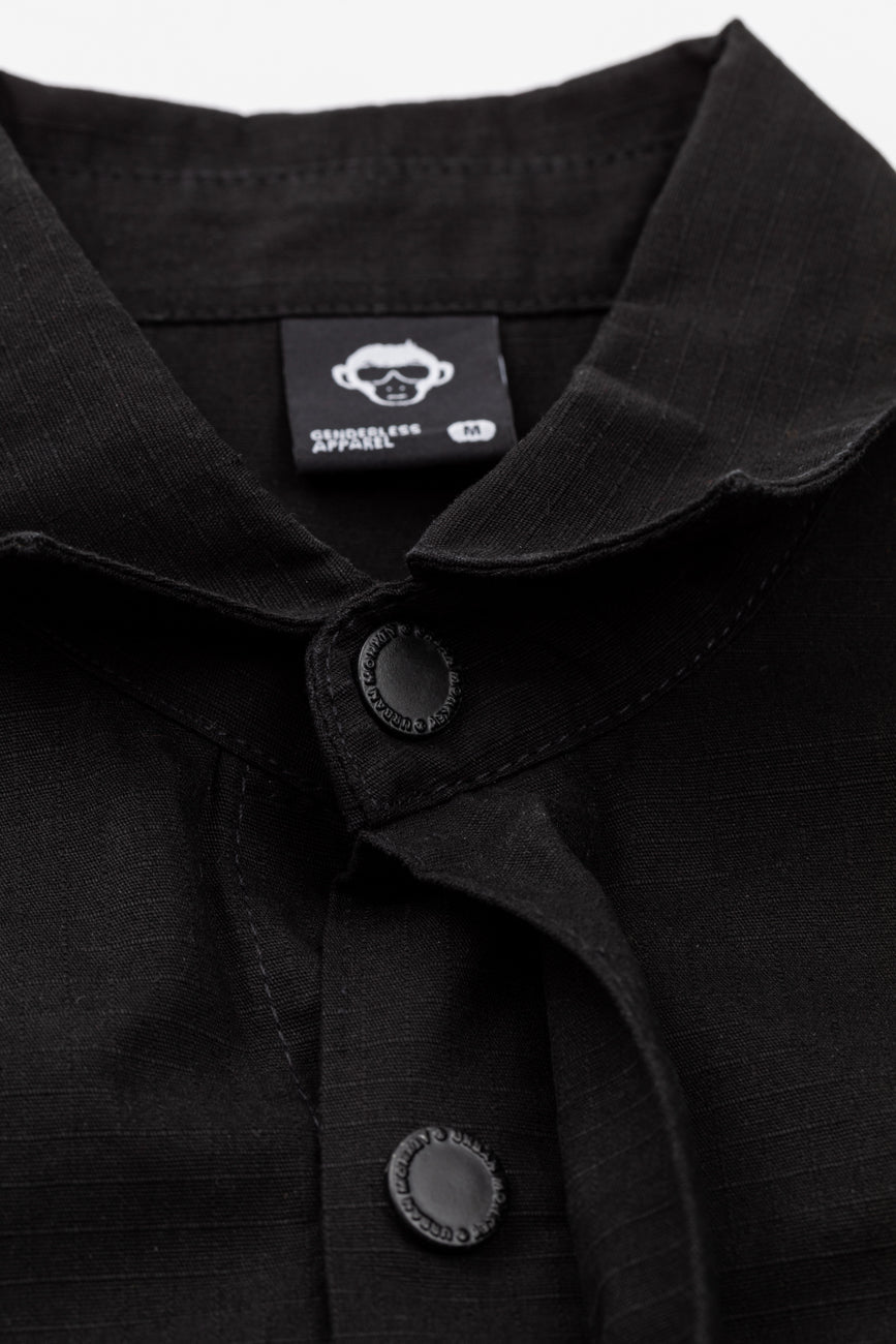 Ripstop Shacket // Black - Urban Monkey® - UM23A_SH_002A_XS