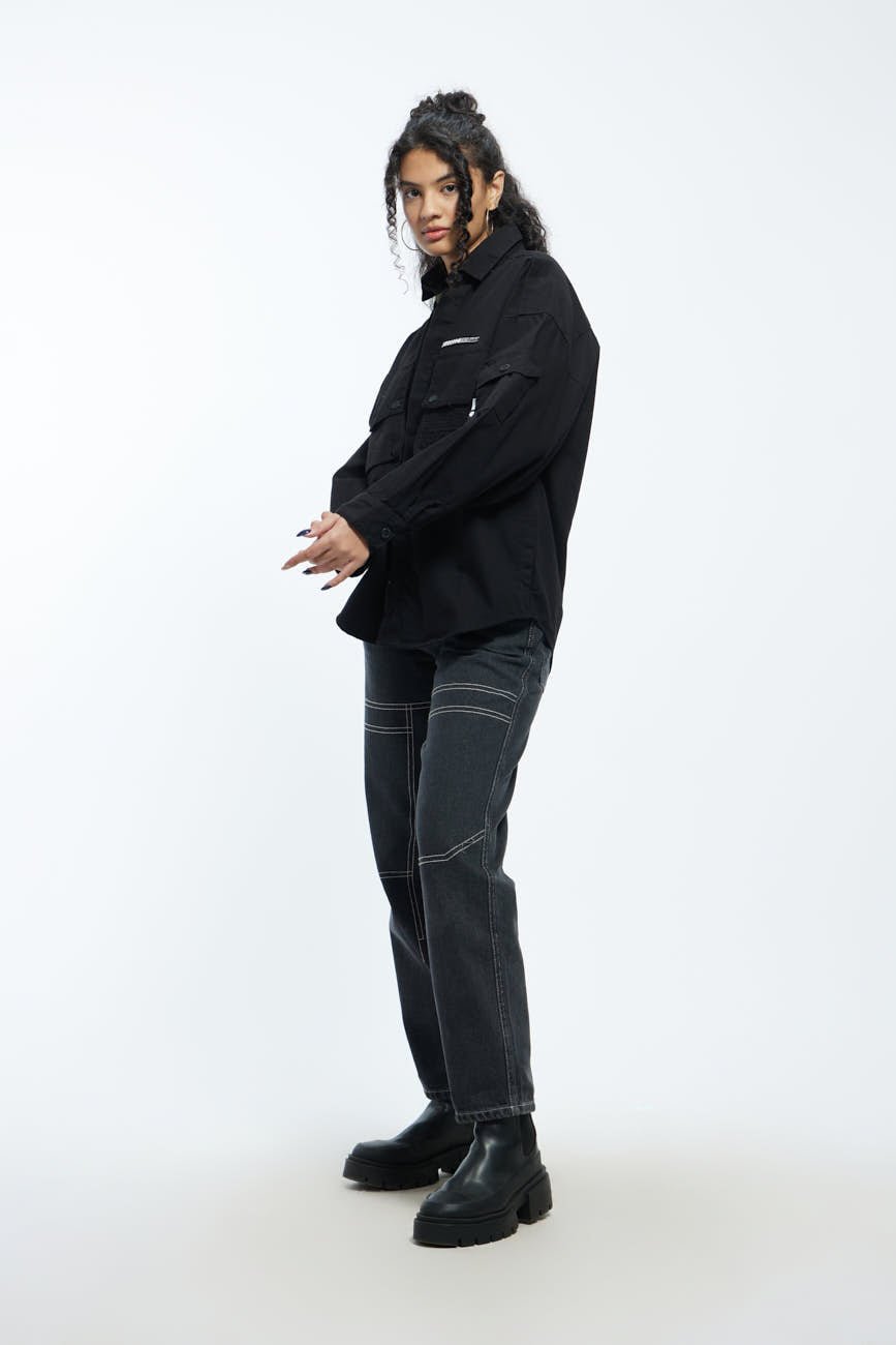 Ripstop Shacket // Black - Urban Monkey® - UM23A_SH_002A_XS