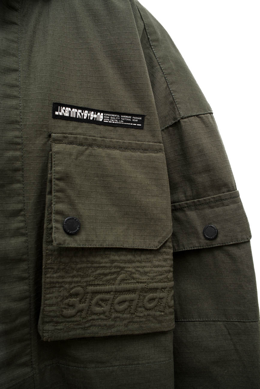 Ripstop Shacket // Olive Green - Urban Monkey® - UM23A_SH_002B_XS