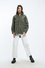 Ripstop Shacket // Olive Green - Urban Monkey® - UM23A_SH_002B_XS