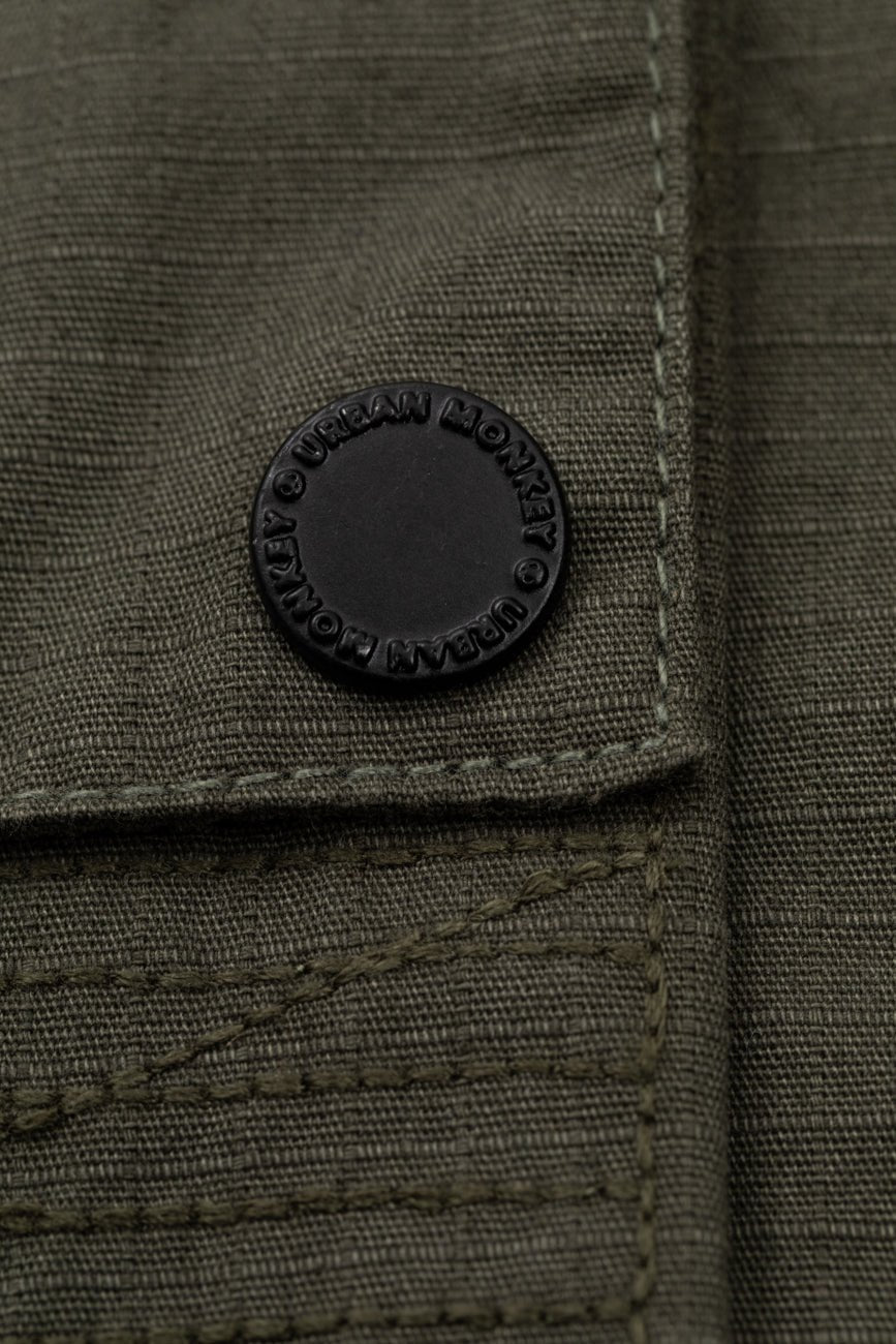 Ripstop Shacket // Olive Green - Urban Monkey® - UM23A_SH_002B_XS