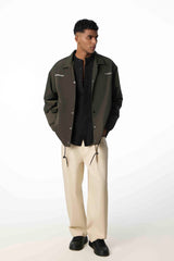 Ripstop Shacket // Olive Green - Urban Monkey® - UM23A_SH_002B_XS