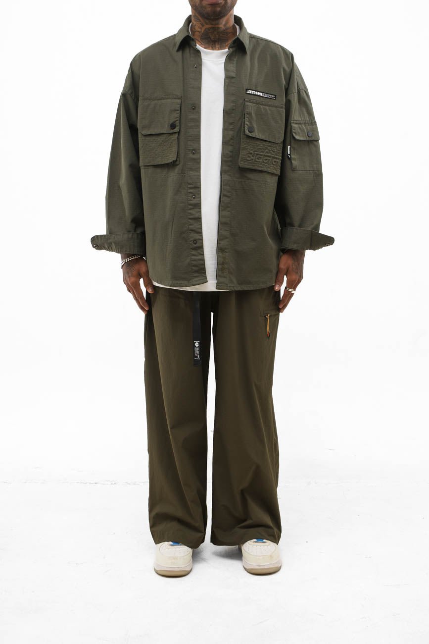 Ripstop Shacket // Olive Green - Urban Monkey® - UM23A_SH_002B_XS