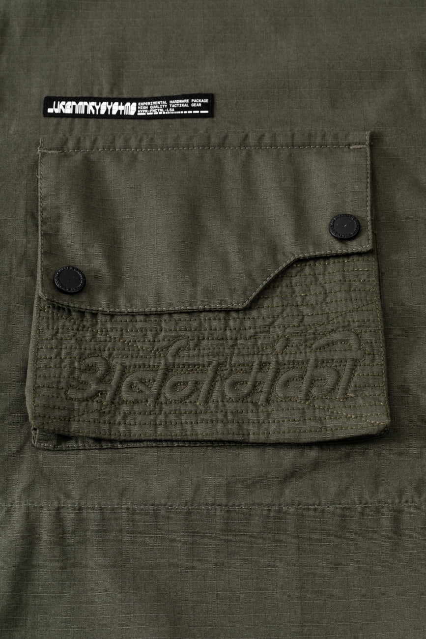 Ripstop Shacket // Olive Green - Urban Monkey® - UM23A_SH_002B_XS