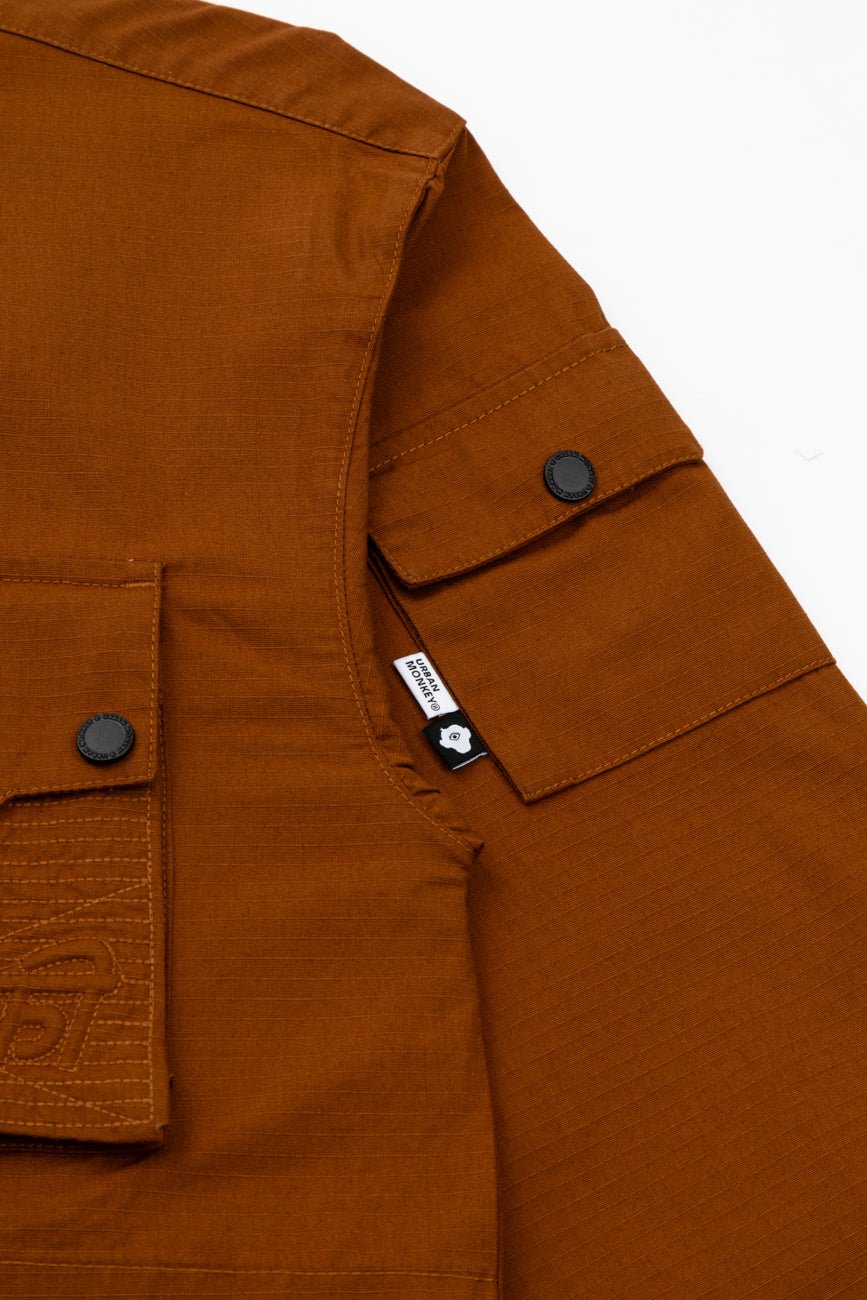 Ripstop Shacket // Tan Brown - Urban Monkey® - UM23A_SH_002C_XS