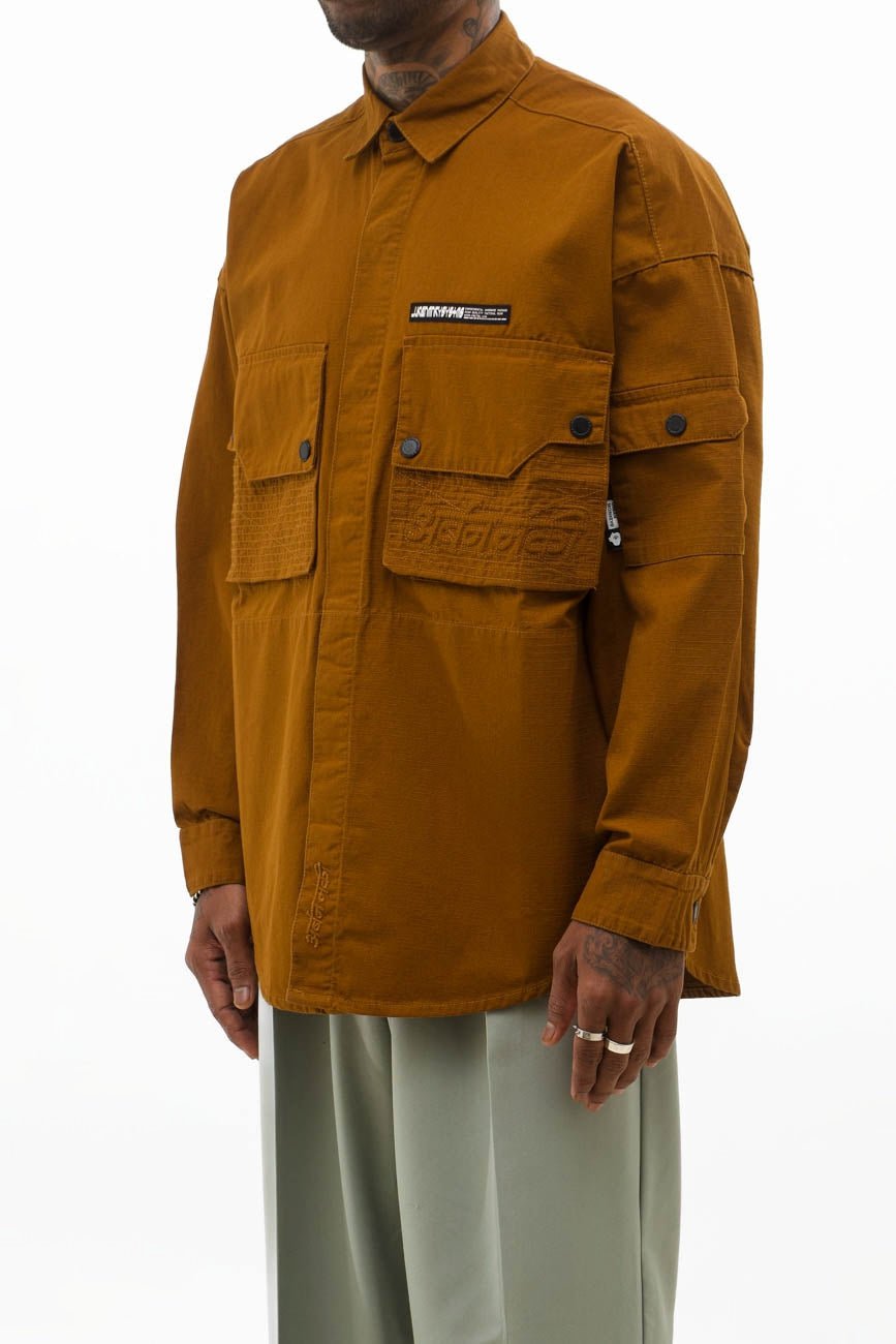 Ripstop Shacket // Tan Brown - Urban Monkey® - UM23A_SH_002C_XS