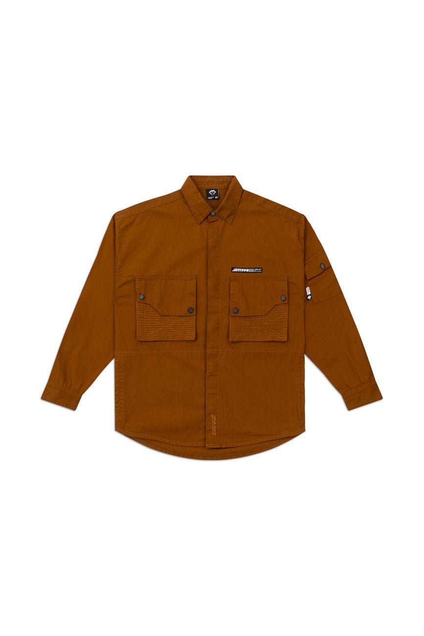 Ripstop Shacket // Tan Brown - Urban Monkey® - UM23A_SH_002C_XS