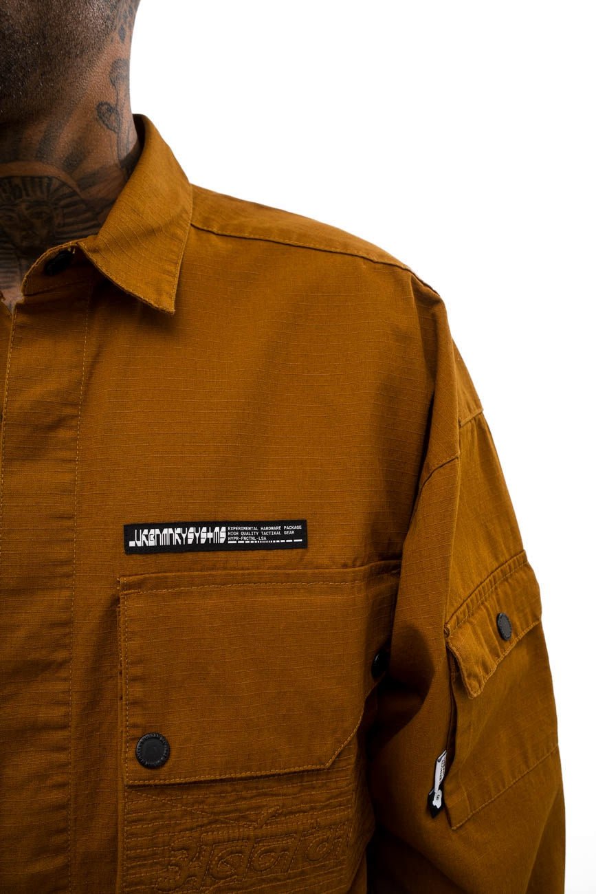 Ripstop Shacket // Tan Brown - Urban Monkey® - UM23A_SH_002C_XS