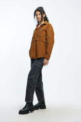Ripstop Shacket // Tan Brown - Urban Monkey® - UM23A_SH_002C_XS
