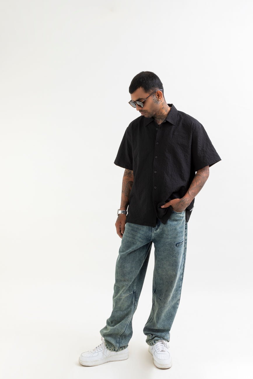 Seersucker Resort Shirt // Black - Urban Monkey® - UM24A_SH_007_S