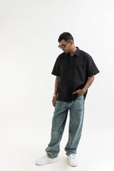Seersucker Resort Shirt // Black - Urban Monkey® - UM24A_SH_007_S