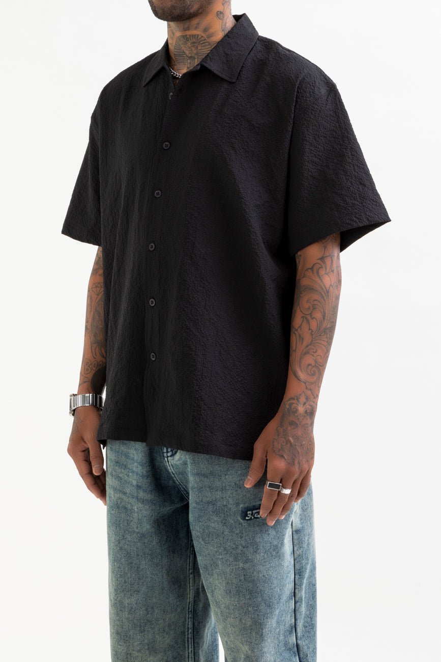 Seersucker Resort Shirt // Black - Urban Monkey® - UM24A_SH_007_S
