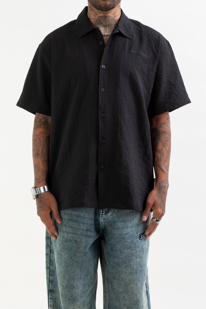 Seersucker Resort Shirt // Black - Urban Monkey® - UM24A_SH_007_S