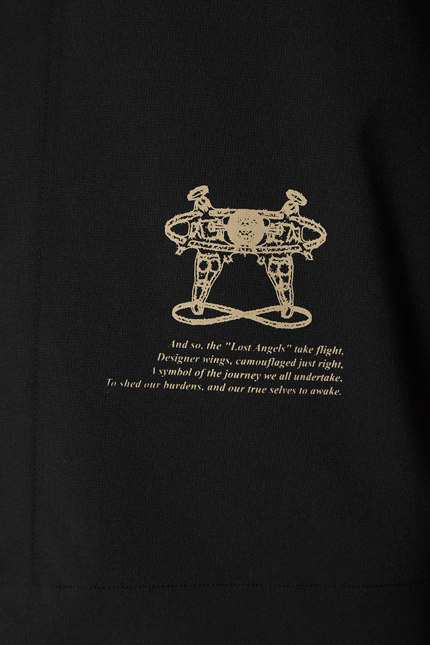 Short Sleeve Black Shirt // Lost Angels - Urban Monkey® - UM24_CORE_SH014_S