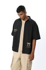 Short Sleeve Black Shirt // Lost Angels - Urban Monkey® - UM24_CORE_SH014_S