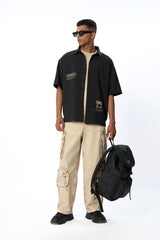 Short Sleeve Black Shirt // Lost Angels - Urban Monkey® - UM24_CORE_SH014_S