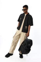 Short Sleeve Black Shirt // Lost Angels - Urban Monkey® - UM24_CORE_SH014_S