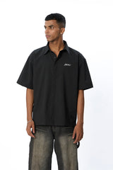 Short Sleeve Black Shirt // System Error - Urban Monkey® - UM24_CORE_SH028_S