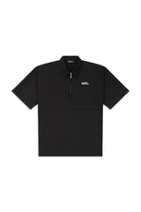 Short Sleeve Half Zipper Shirt // Black - Urban Monkey® - UM24_CORE_SH012_S