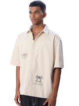 Short Sleeve Off White Shirt // Lost Angels - Urban Monkey® - 25SHBF7_BE_S