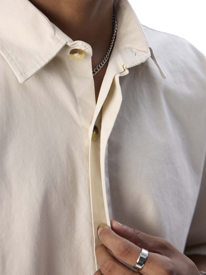 Short Sleeve Off White Shirt // Lost Angels