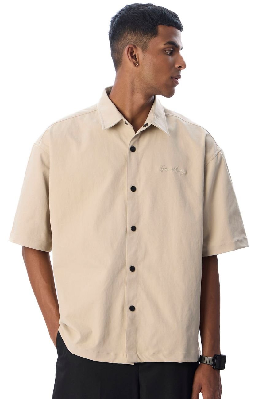 Short Sleeve Polo Shirt // Khaki - Urban Monkey® - 25SHBF1_KH_S