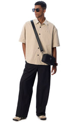Short Sleeve Polo Shirt // Khaki - Urban Monkey® - 25SHBF1_KH_S