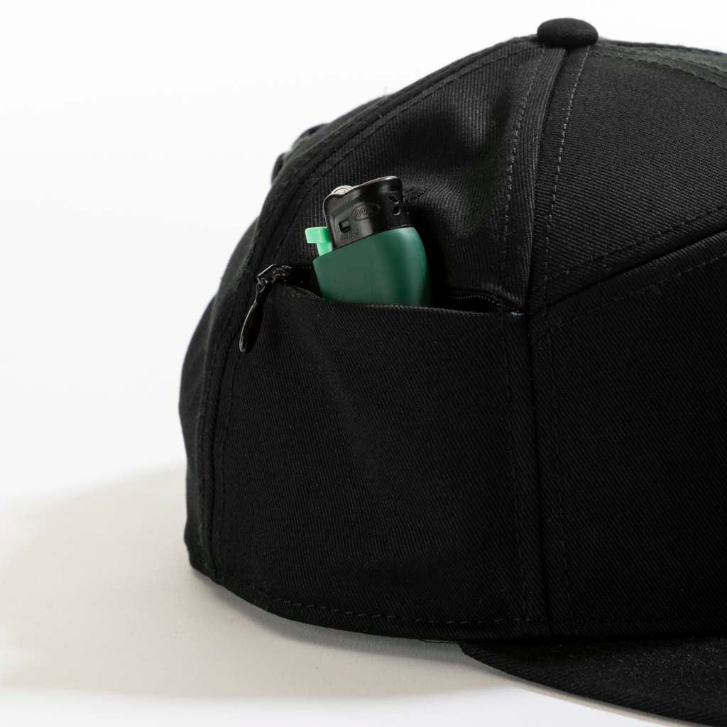 Stash Pocket Snapback // Black - Urban Monkey® - 24S195_BLK