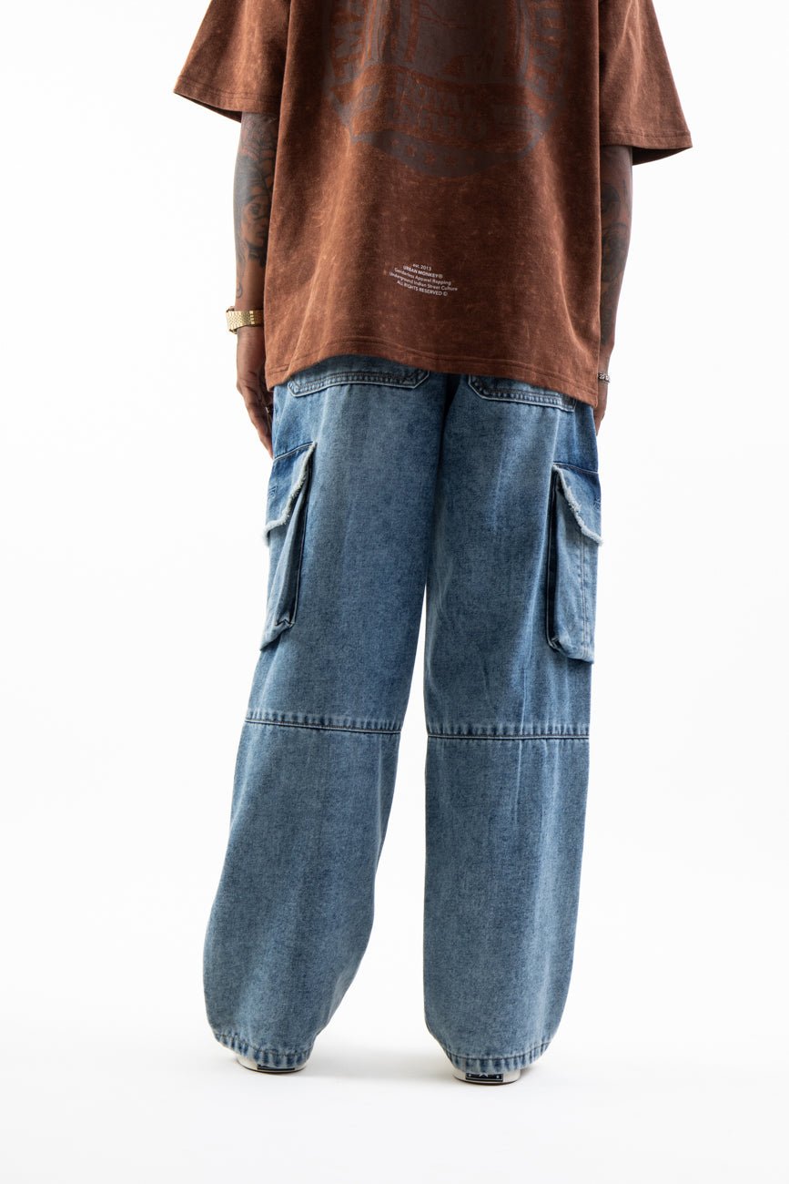 Steel Denim Cargo Pants_Royal Enfield x Urban Monkey - Urban Monkey® - UM24A_RE_DE2_XS