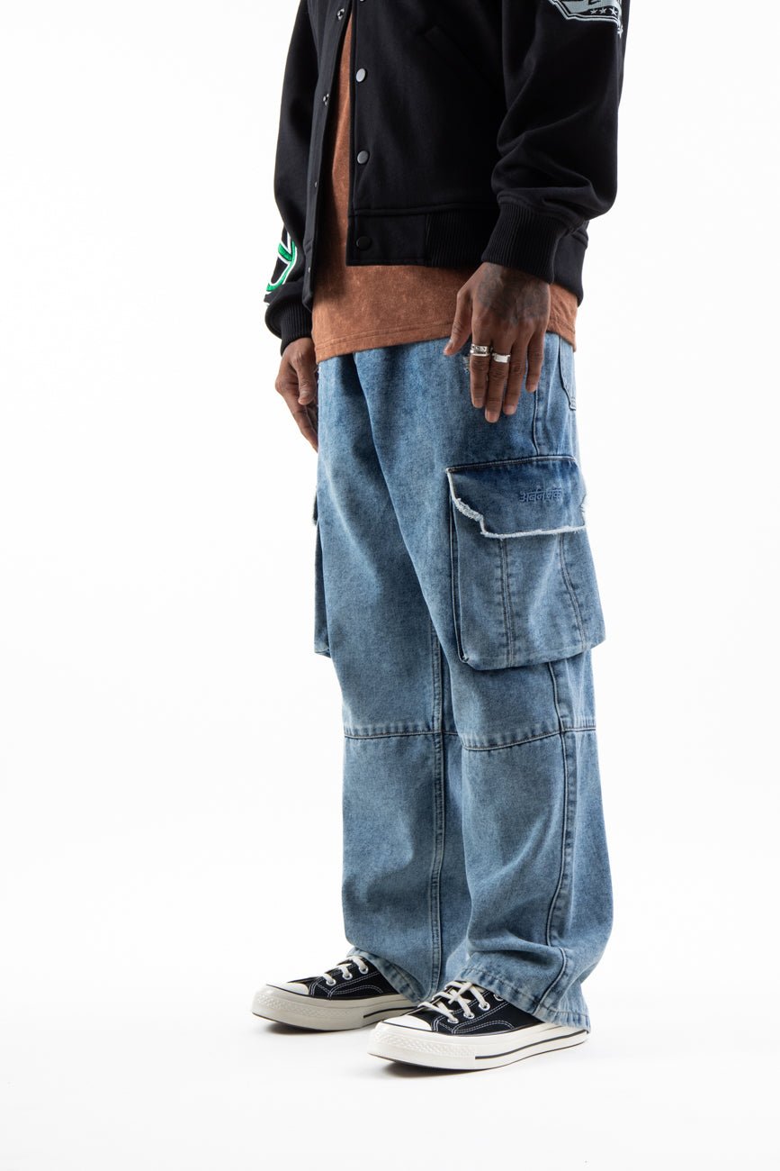 Steel Denim Cargo Pants_Royal Enfield x Urban Monkey - Urban Monkey® - UM24A_RE_DE2_XS